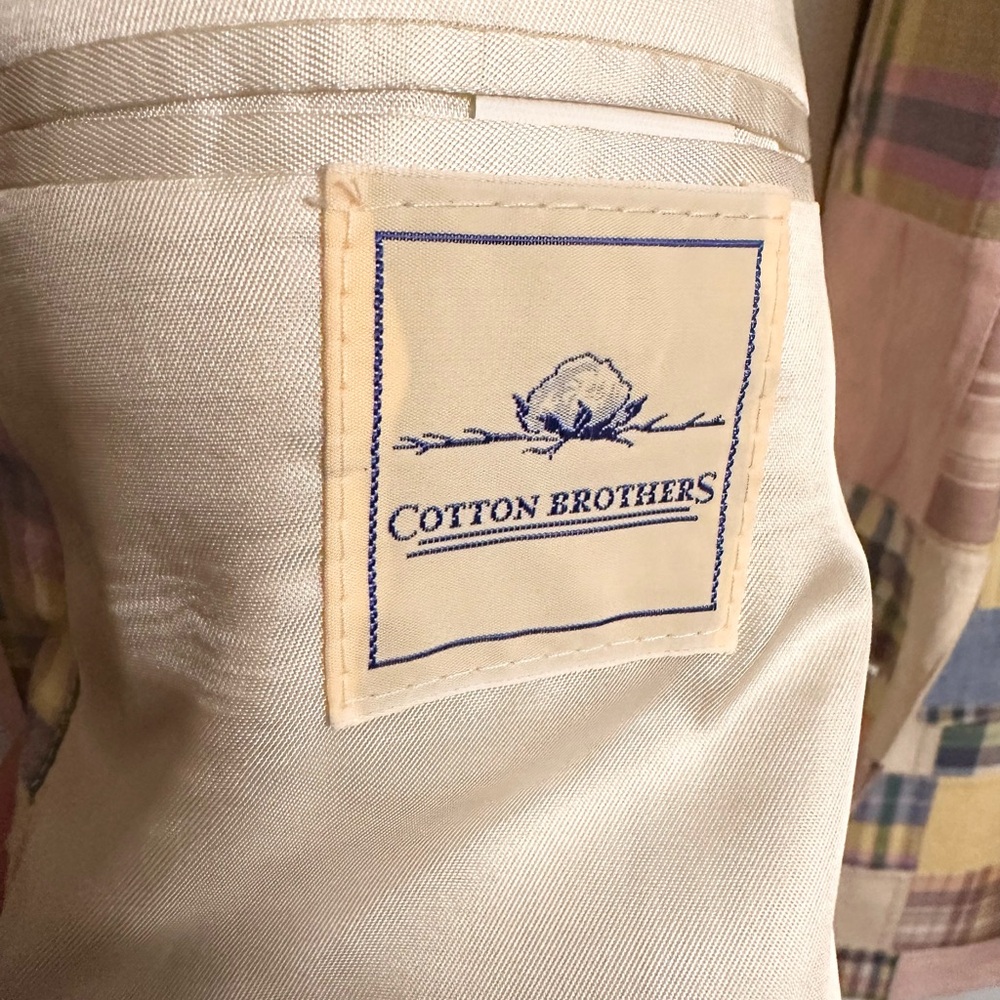 Cotton Brothers Pastel Patchwork Blazer Men’s 48 … - image 6
